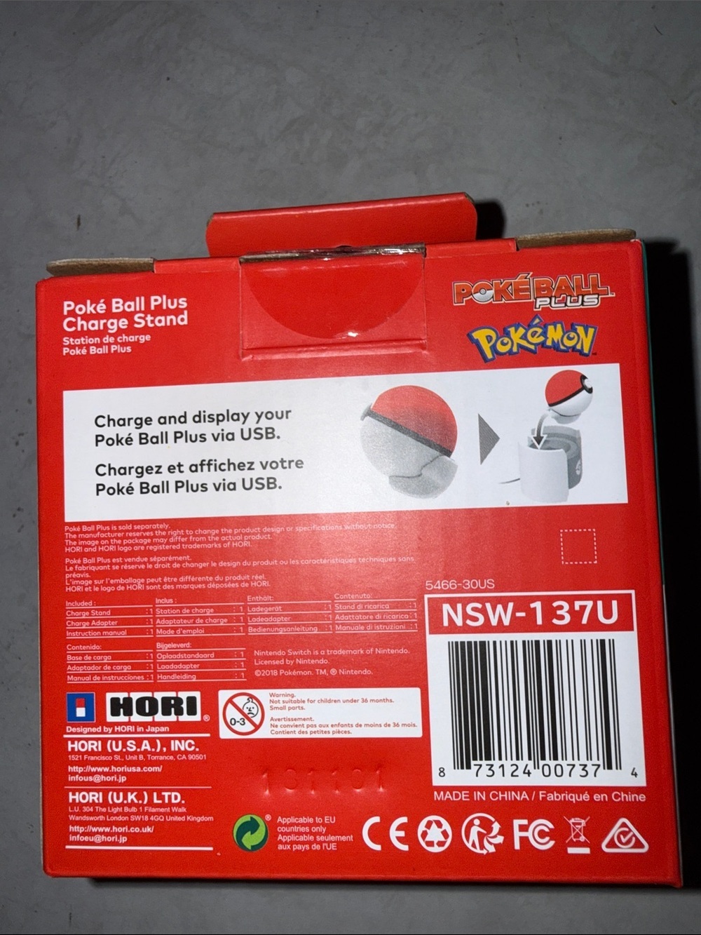 Nintendo Switch Poké Ball Plus Charging Stand - Gray/White - Picture 3 of 3